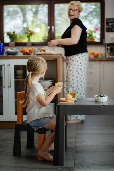 Комплект дитячих меблів (стіл, 2 стільця) Tega Baby Teggi Multifun Graphite-Mustard (TI-011-172) TI-011-172 фото