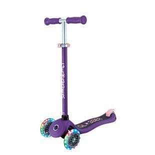 Детский самокат Globber Primo Lights Dark Purple от 3 до 7 лет (423-603-4) 423-603-4 фото