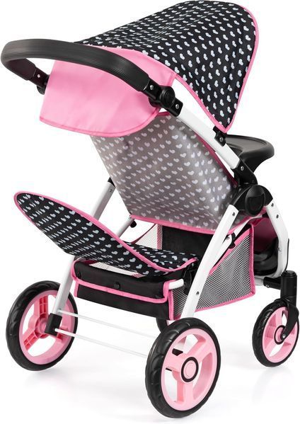 Коляска для двух кукол Bayer Design Twin Star Pink Bow (39460AA) 39460AA фото