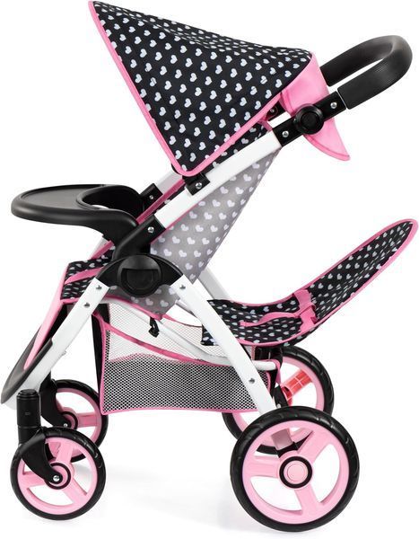 Коляска для двух кукол Bayer Design Twin Star Pink Bow (39460AA) 39460AA фото