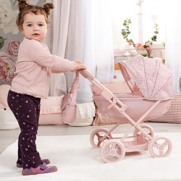 Коляска для кукол Bayer Design Cosy Pink Hearts (12711AB) 12711AB фото