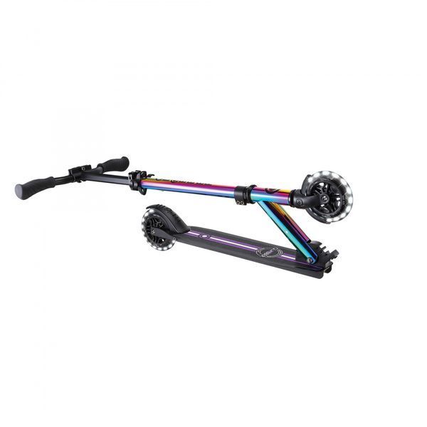 Самокат Globber Flow Element Lights Neo Chrome від 5 років до 100 кг (721-401) 721-401 фото