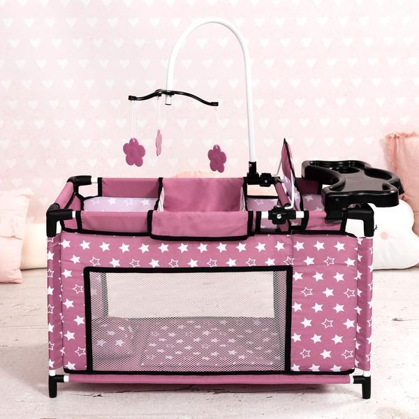 Кроватка для куклы Bayer Design с аксессуарами Soft Pink (62676AA) 62676AA фото
