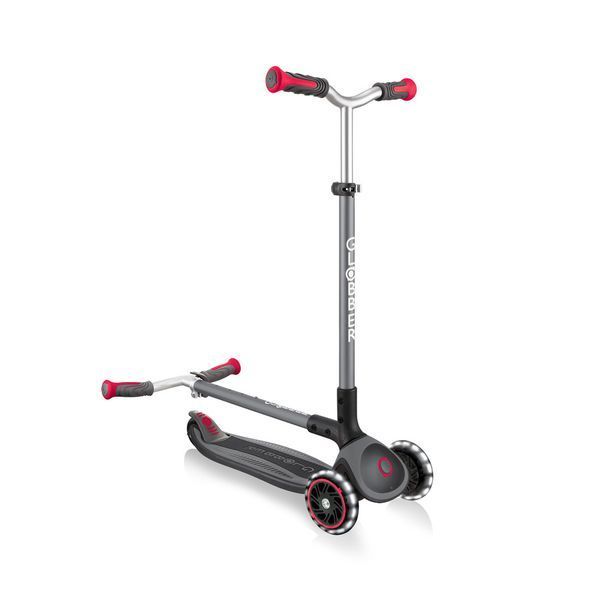 Дитячий самокат Globber Master Lights Black-Red від 4 до 14 років (662-120-2) 662-120-2 фото