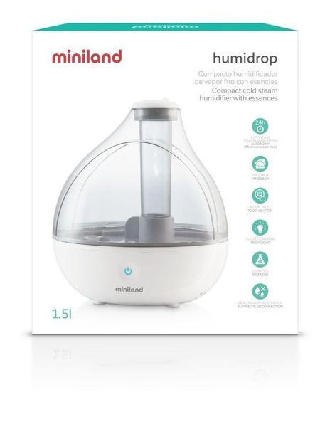 Ультразвуковий зволожувач повітря з функцією ароматизації Miniland Humidrop (89173) 89173 фото