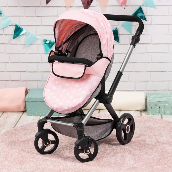 Коляска для кукол Bayer Design Xeo Pink Star (17030AA) 17030AA фото