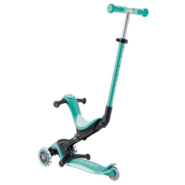 Самокат с сиденьем Globber GO-UP Deluxe Lights Dark Mint от 1 до 9 лет (646-706-2) 646-706-2 фото