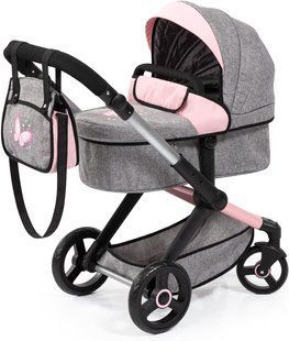 Коляска для ляльки Bayer Design Xeo Pink Butterfly (17033AA) 17033AA фото