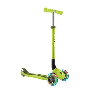 Детский самокат Globber Primo Foldable Lights Lime Green от 3 до 7 лет (432-106-3) 432-106-3 фото