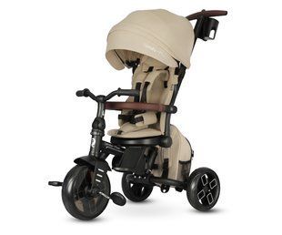Складаний триколісний велосипед Qplay Comfo Max Beige від 10 місяців до 6 років (qp-6303) qp-6303 фото