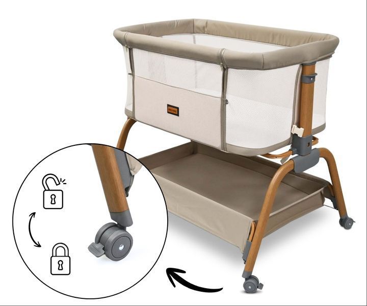 Приставне ліжечко Milly Mally Nino Beige (mm-6977) mm-6977 фото