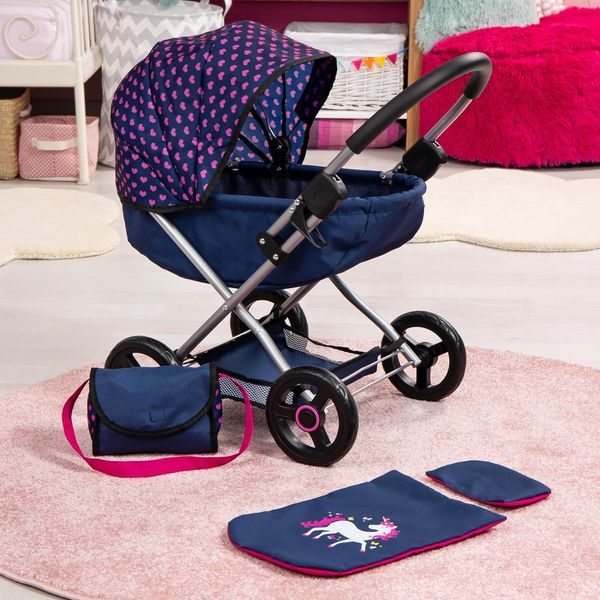 Коляска для кукол Bayer Design Cosy Navy Unicorn (12754AA) 12754AA фото