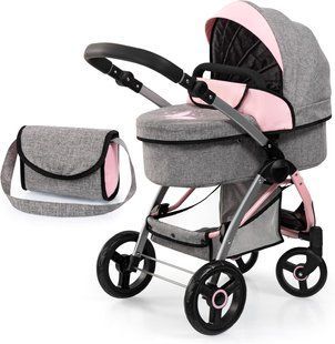 Коляска для кукол Bayer Design City Max Grey Butterfly (17533AA) 17533AA фото