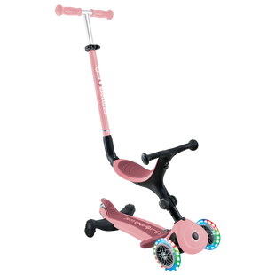 Самокат с сиденьем Globber GO-UP Active Lights 360 Pastel Pink от 15 месяцев до 9 лет (749-310) 749-310 фото