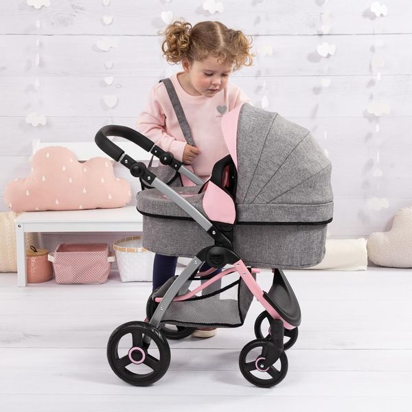 Коляска для кукол Bayer Design City Max Grey Butterfly (17533AA) 17533AA фото