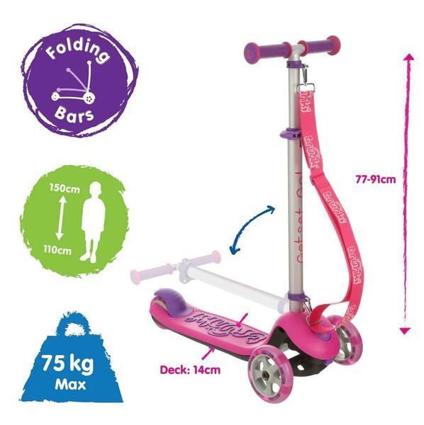 Самокат Trunki Folding Scooter Large Pink від 3 до 9 років (TRU-SCL-EU-ZZ-02) TRU-SCL-EU-ZZ-02 фото
