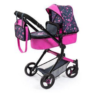 Коляска для ляльки Bayer Design Neo Vario Pink Heart (18418AA) 18418AA фото