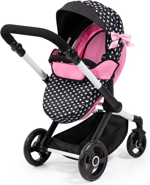 Коляска для ляльки Bayer Design Xeo Pink Bow (17060AA) 17060AA фото