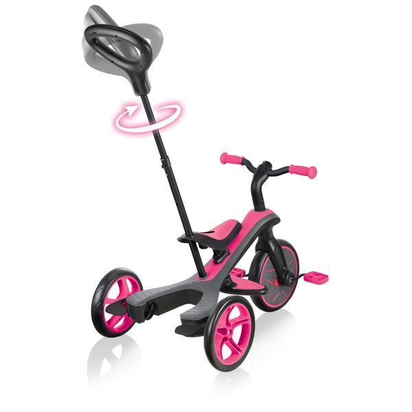 Дитячий велосипед 4 в 1 Globber Explorer Trike Fuchsia від 10 місяців до 5 років (632-110-3) 632-110-3 фото