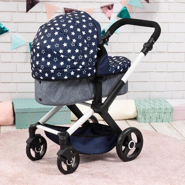 Коляска для ляльки Bayer Design Xeo Dark Blue Star (17015AA) 17015AA фото