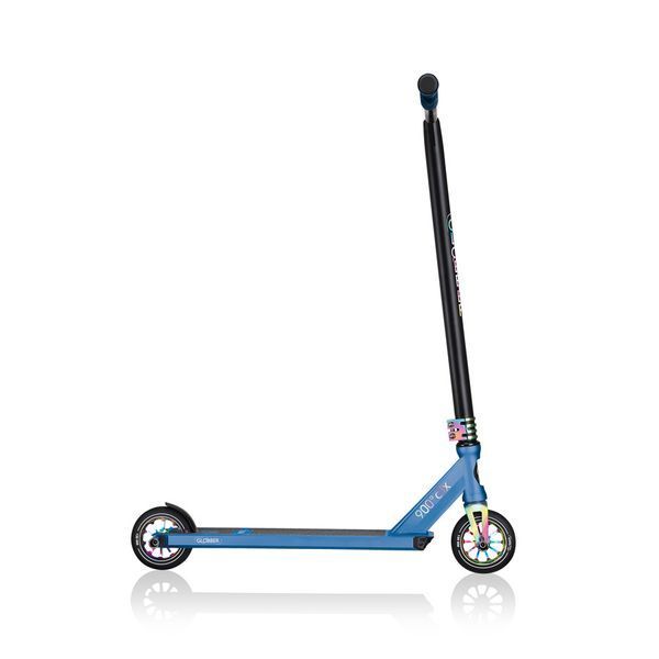 Трюковый самокат Globber GS 900 Deluxe Black-Blue Neo Chrome от 8 лет до 100 кг (627-100) 627-100 фото