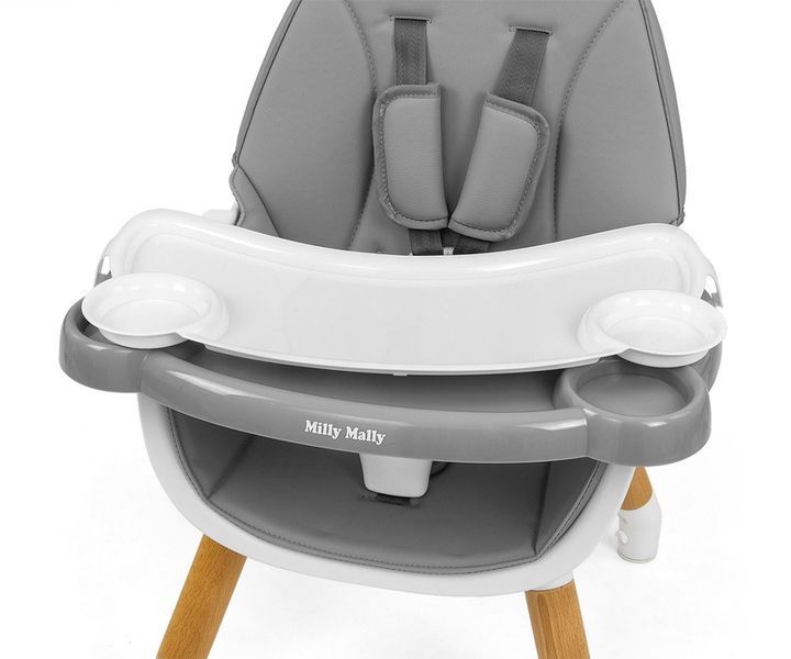 Стульчик для кормления 2 в 1 Milly Mally Malmo Grey (mm-3757) mm-3757 фото