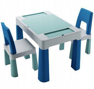 Комплект детской мебели (стол, 2 стула) Tega Baby Teggi Multifun Turquoise-Navy (TI-011-173) TI-011-173 фото