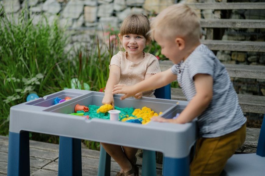 Комплект дитячих меблів (стіл, 2 стільця) Tega Baby Teggi Multifun Turquoise-Navy (TI-011-173) TI-011-173 фото