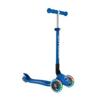 Дитячий самокат Globber Primo Foldable Lights Navy Blue від 3 до 7 років (432-100-3) 432-100-3 фото