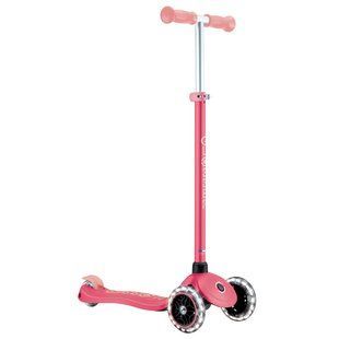 Детский самокат Globber Primo Plus Glow Lights Coral Pink от 3 до 9 лет (443-110) 443-110 фото