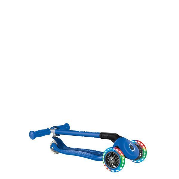 Детский самокат Globber Primo Foldable Lights Navy Blue от 3 до 7 лет (432-100-3) 432-100-3 фото