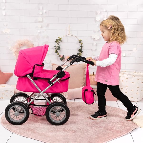 Коляска для кукол Bayer Design Trendy Neon Pink (13029AA) 13029AA фото