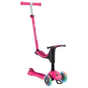 Самокат с сиденьем Globber GO-UP Sporty Lights Fuchsia от 15 месяцев до 7 лет (452-610-4 S) 452-610-4 S фото