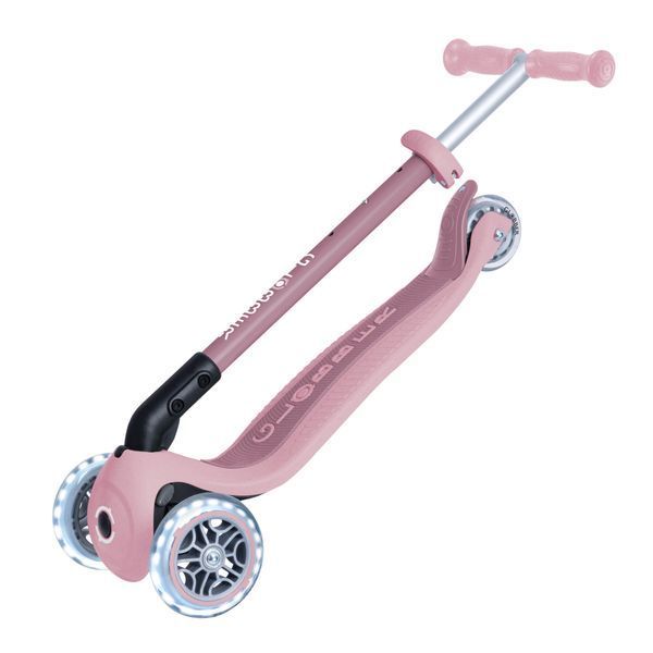 Дитячий самокат Globber Primo Foldable Lights ECOlogic Berry від 3 до 7 років (696-510) 696-510 фото