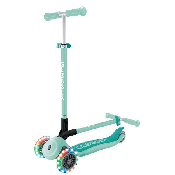 Детский самокат Globber Primo Foldable Lights Mint от 3 до 7 лет (432-706-4) 432-706-4 фото