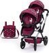 Коляска для двох кукол Bayer Design Xeo Twin Bordo Unicorn (26723AA) 26723AA фото