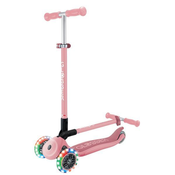 Детский самокат Globber Primo Foldable Lights Pastel Pink от 3 до 7 лет (432-611-4) 432-611-4 фото