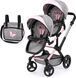 Коляска для двох кукол Bayer Design Xeo Twin Grey Butterfly (26733AA) 26733AA фото
