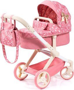 Коляска для ляльки Bayer Design Xeo Pink Roses (17009AA) 17009AA фото