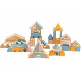 Дерев'яні кубики Viga Toys PolarB Міський квартал, 50 шт. (44093) 44093 фото
