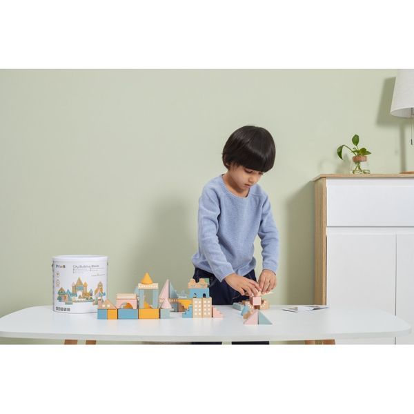 Дерев'яні кубики Viga Toys PolarB Міський квартал, 50 шт. (44093) 44093 фото