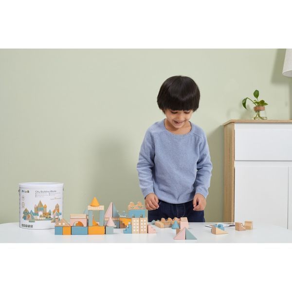 Дерев'яні кубики Viga Toys PolarB Міський квартал, 50 шт. (44093) 44093 фото