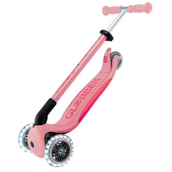 Детский самокат Globber Primo Foldable Plus Lights Pastel Pink от 3 до 9 лет (439-710-2) 439-710-2 фото