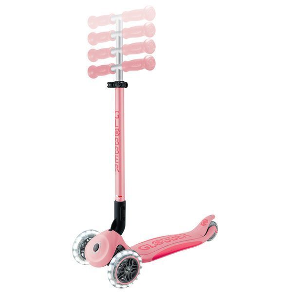 Детский самокат Globber Primo Foldable Plus Lights Pastel Pink от 3 до 9 лет (439-710-2) 439-710-2 фото