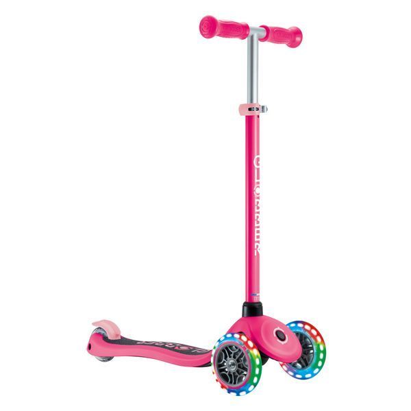 Детский самокат Globber Primo Lights Fuchsia от 3 до 7 лет (423-611-4) 423-611-4 фото