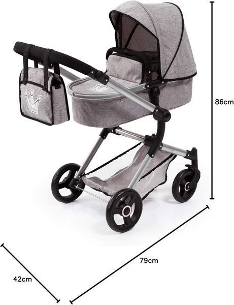 Коляска для кукол Bayer Design Neo Vario Grey Crown (18410AA) 18410AA фото