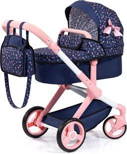 Коляска для кукол Bayer Design Xeo Navy Flowers (17039AA) 17039AA фото