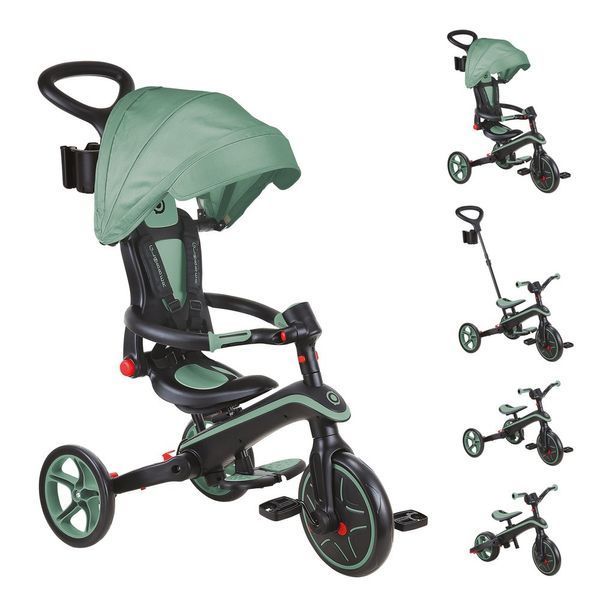 Детский велосипед 4 в 1 Globber Explorer Trike Foldable Olive от 10 месяцев до 5 лет (732-104) 732-104 фото